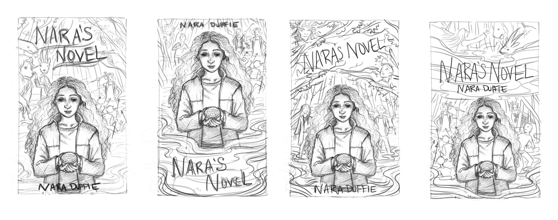 1774x700 New Art Monster Book Cover Elisabeth Alba - Book Cover Sketch