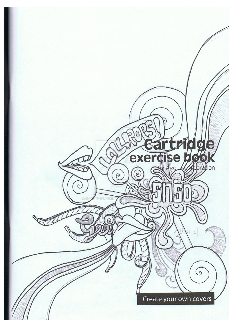 900x1238 Snsd Sketch Book Cover Design By Shadowblader88 - Book Cover Sketch