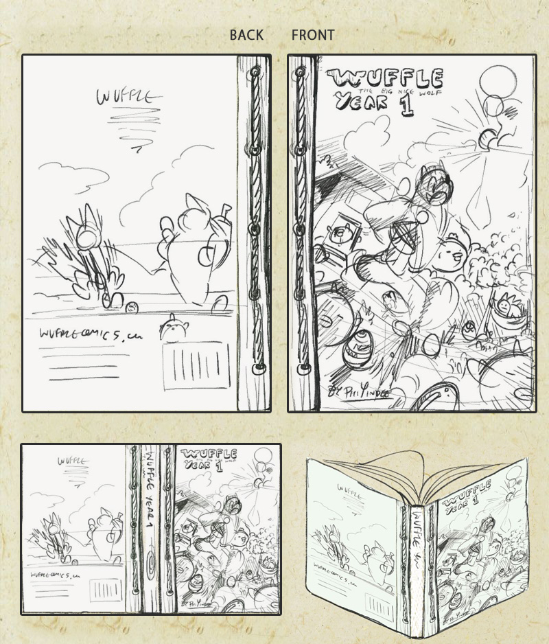 800x938 Wuffle Comics - Book Cover Sketch