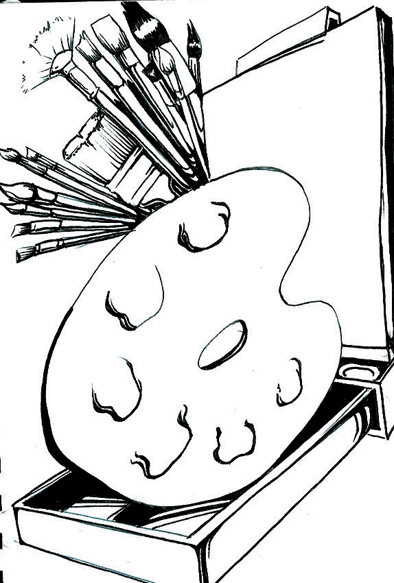 574x850 Black Book Drawings - Book Sketch