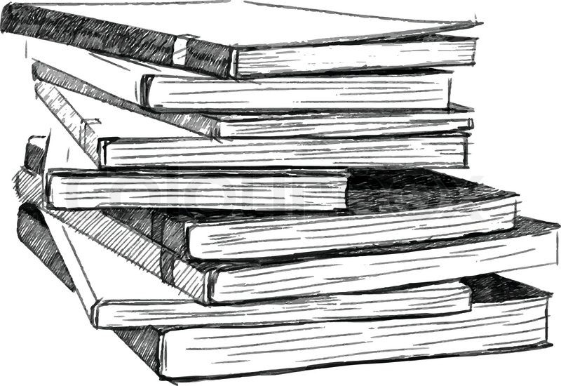 800x550 Books Sketch Vector Eps.10 Stock Vector Colourbox - Book Sketch