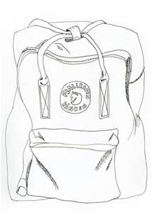 217x300 Pen And Ink Drawings Backpack, First Days Of School - Bookbag Sketch