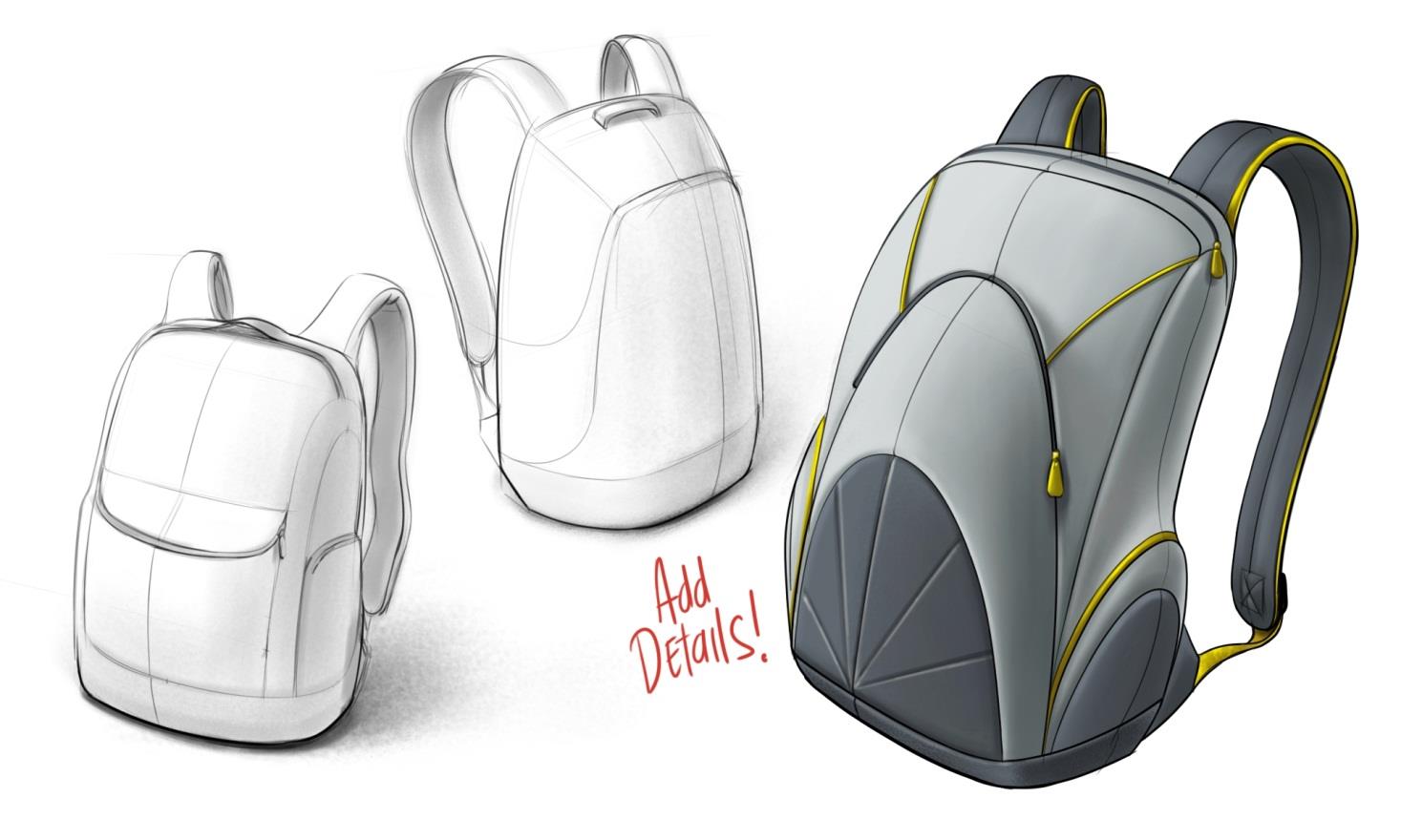 1467x880 Product Design Sketching With Mauricio Sanin - Bookbag Sketch