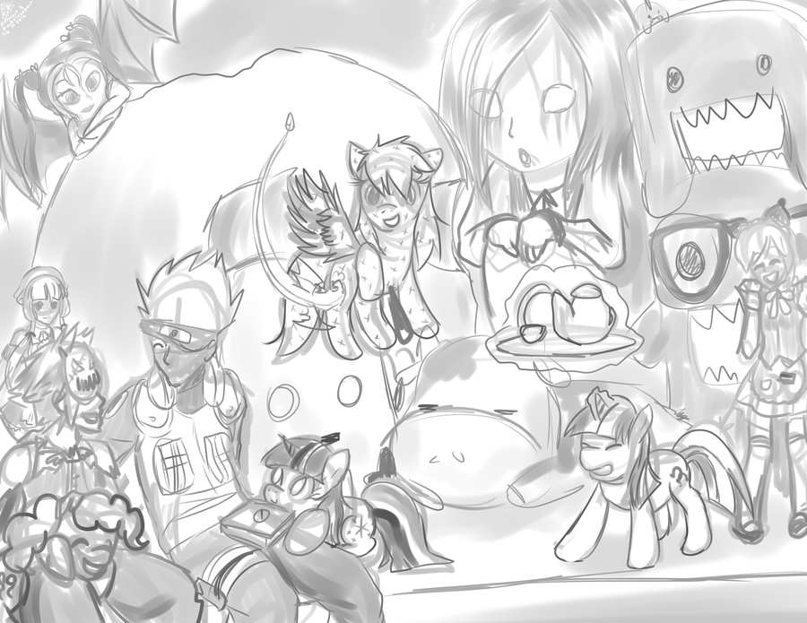 900x695 Bookshelf Sketch By Miss Sheepy - Bookshelf Sketch