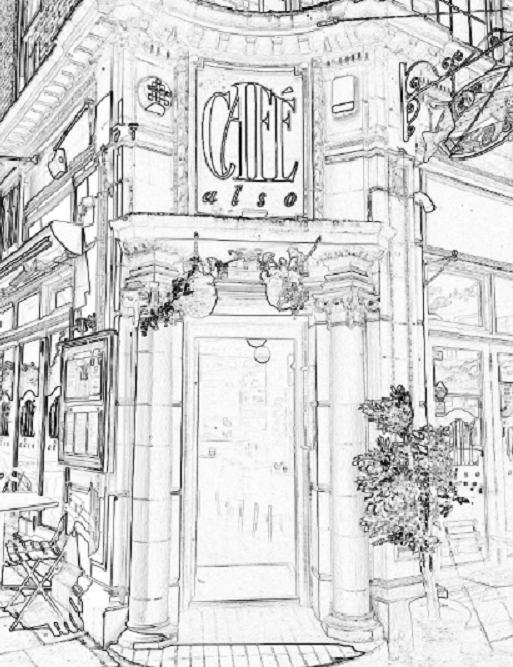 513x667 How To Find Us At The Bookshop - Bookshop Sketch