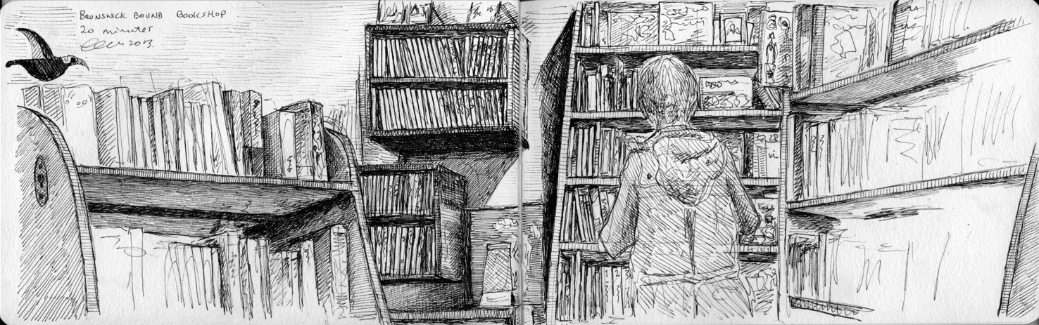 Bookshop Sketch At PaintingValley.com | Explore Collection Of Bookshop ...