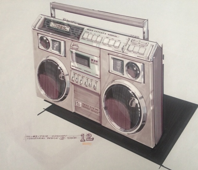 643x551 How Boomboxes Got So Badass - Boombox Sketch