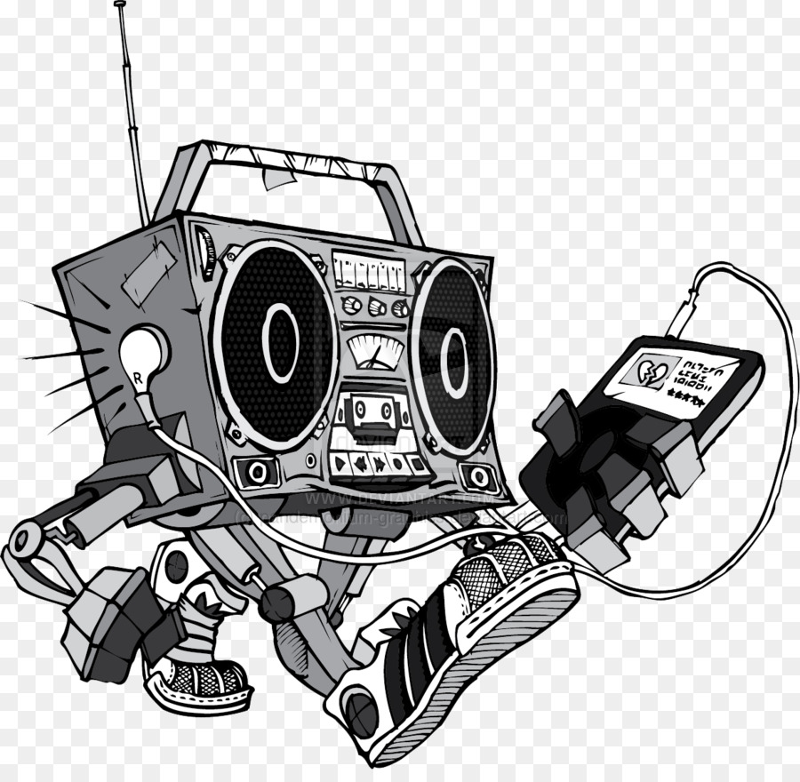 900x880 Microphone Boombox Drawing Tattoo - Boombox Sketch