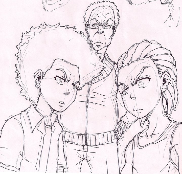 720x688 Boondocks Sketch By Pinoy0a - Boondocks Sketch