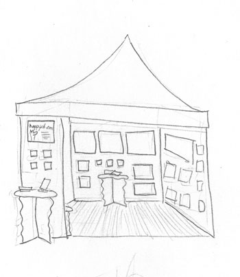 350x404 Ever The Hopeful Optimist - Booth Sketch
