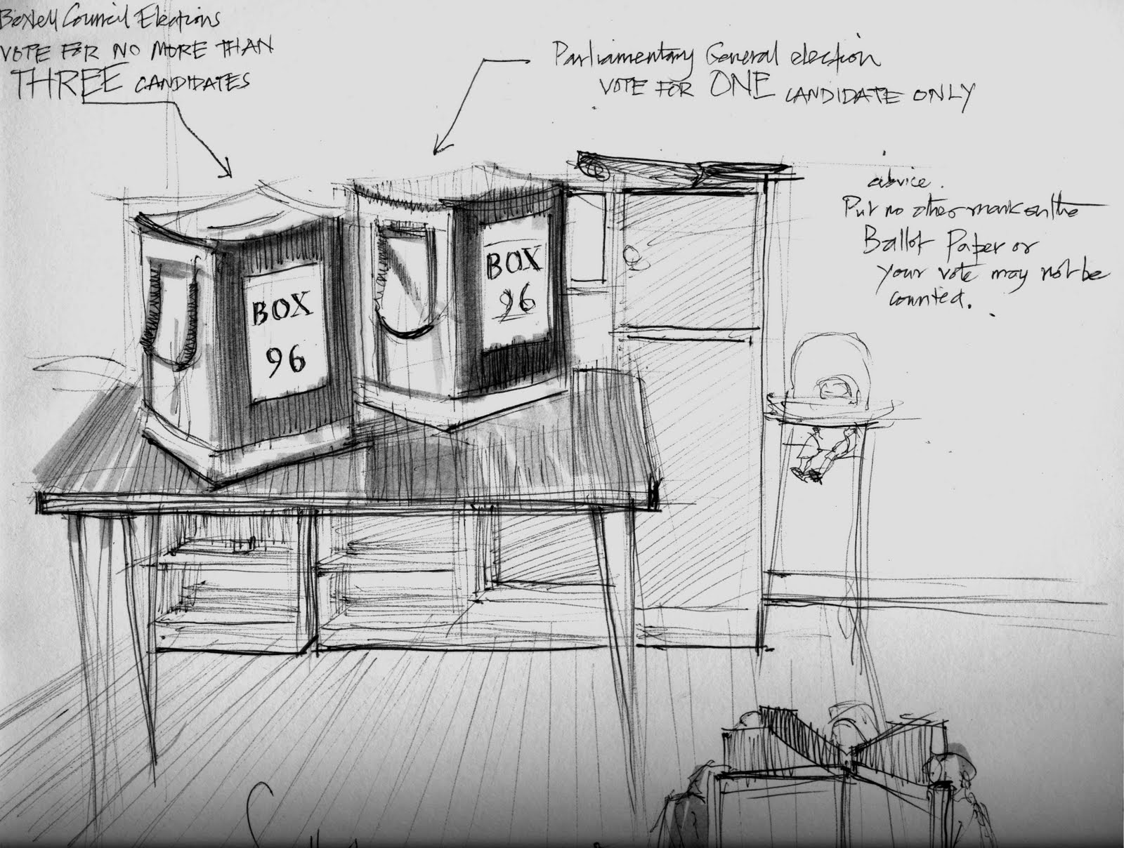 1600x1208 Uk General Elections - Booth Sketch