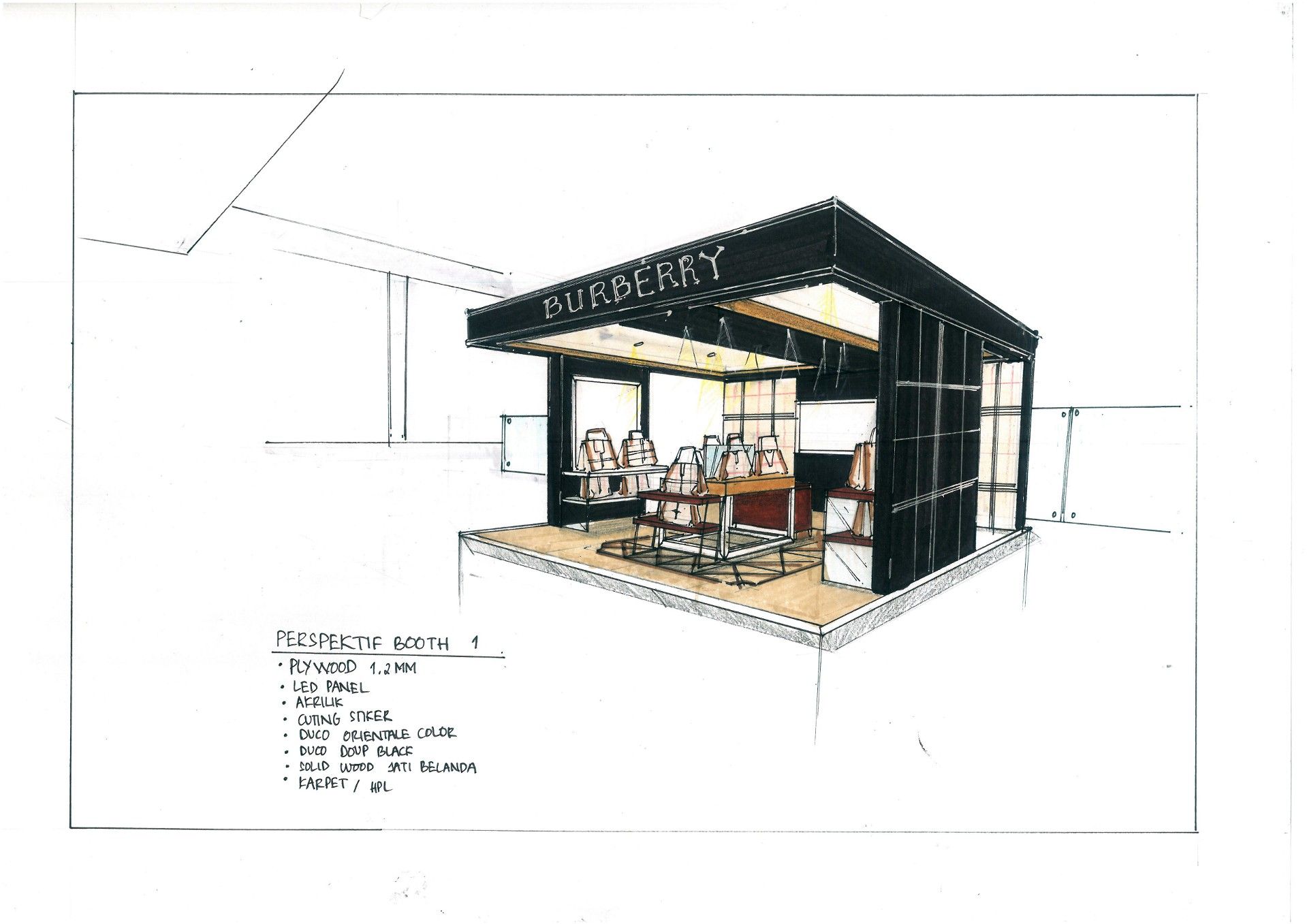 1919x1357 Booth Sketch For Final Assigment Furniture Design My Sketch - Booth Sketch