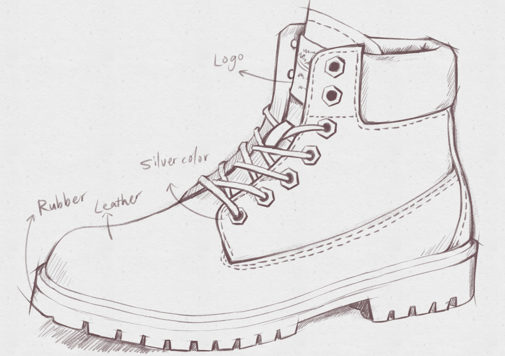 1024x723 Boots Sketch Detailing Free Download Psd Files - Boots Sketch