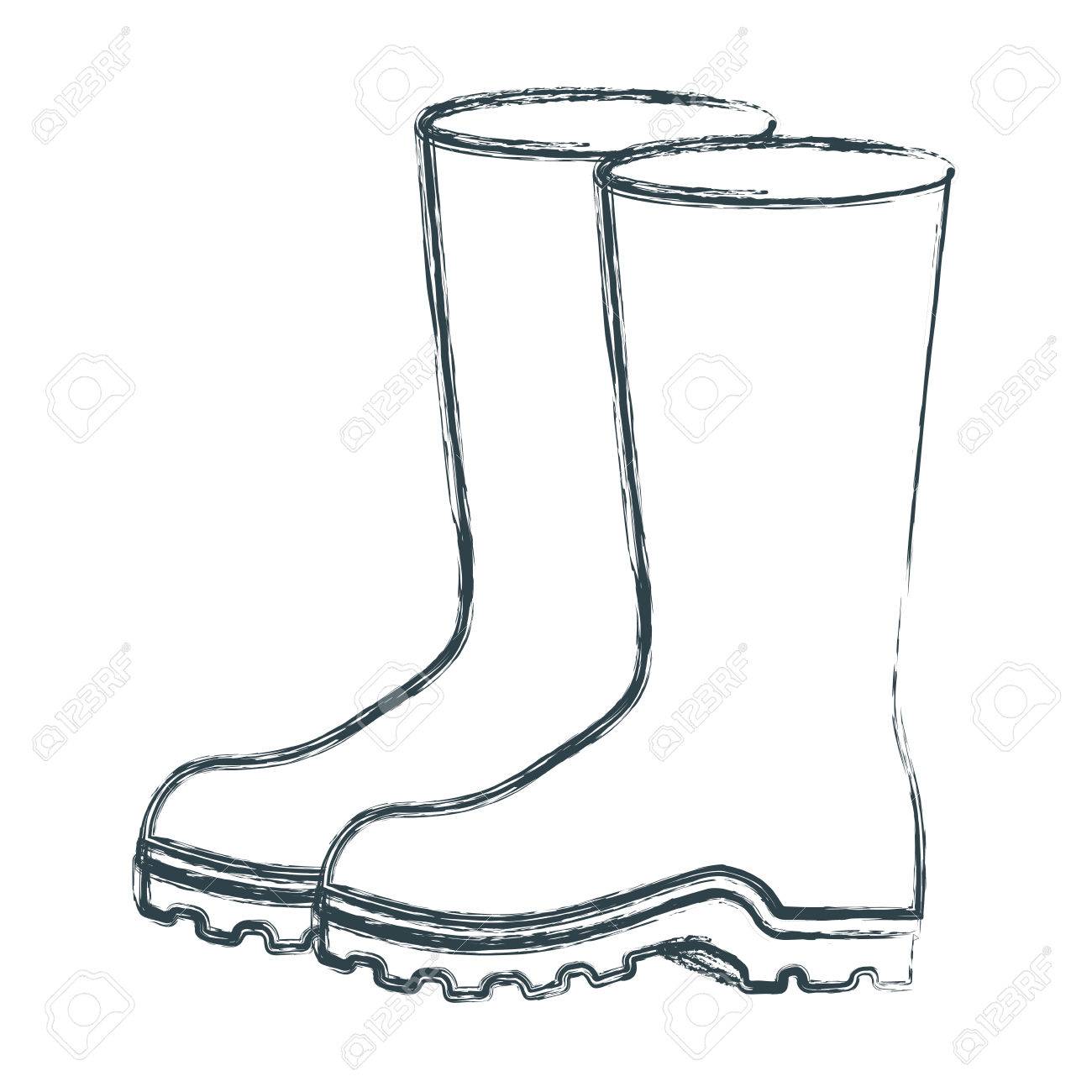 1300x1300 Collection Of Free Boots Clipart Fishing Boot. Download On Ubisafe - Boots Sketch