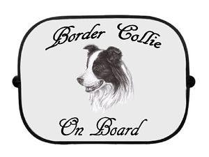 300x225 X1 Border Collie Printed Dog Sketch Design Car Window Sun Shade By - Border Collie Sketch