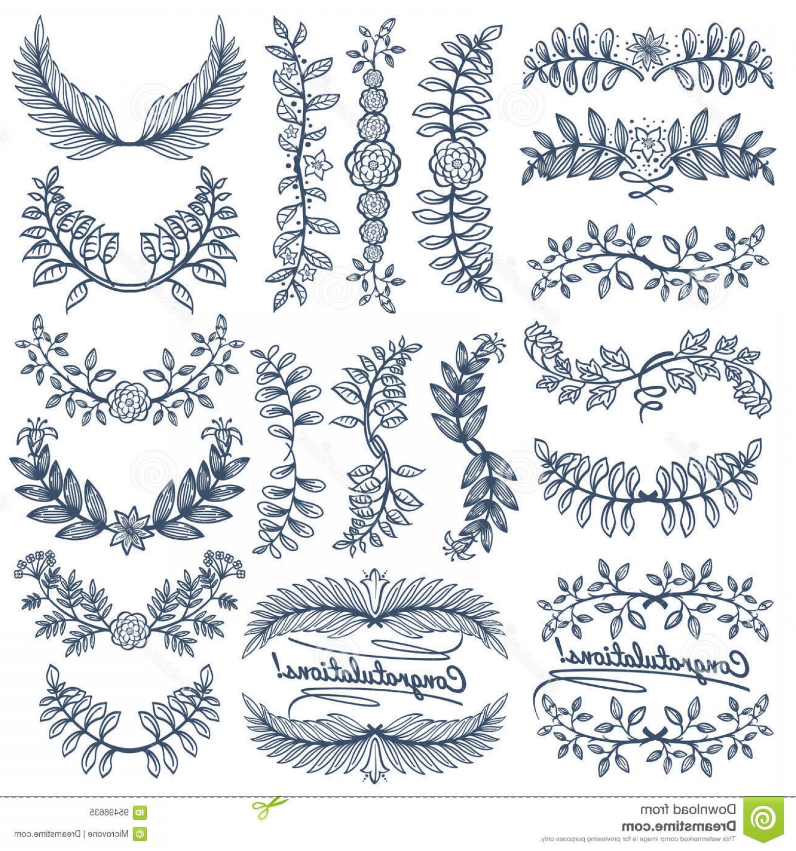 1560x1668 Stock Illustration Vintage Rustic Decoration Wedding Celebration - Border Design Sketch