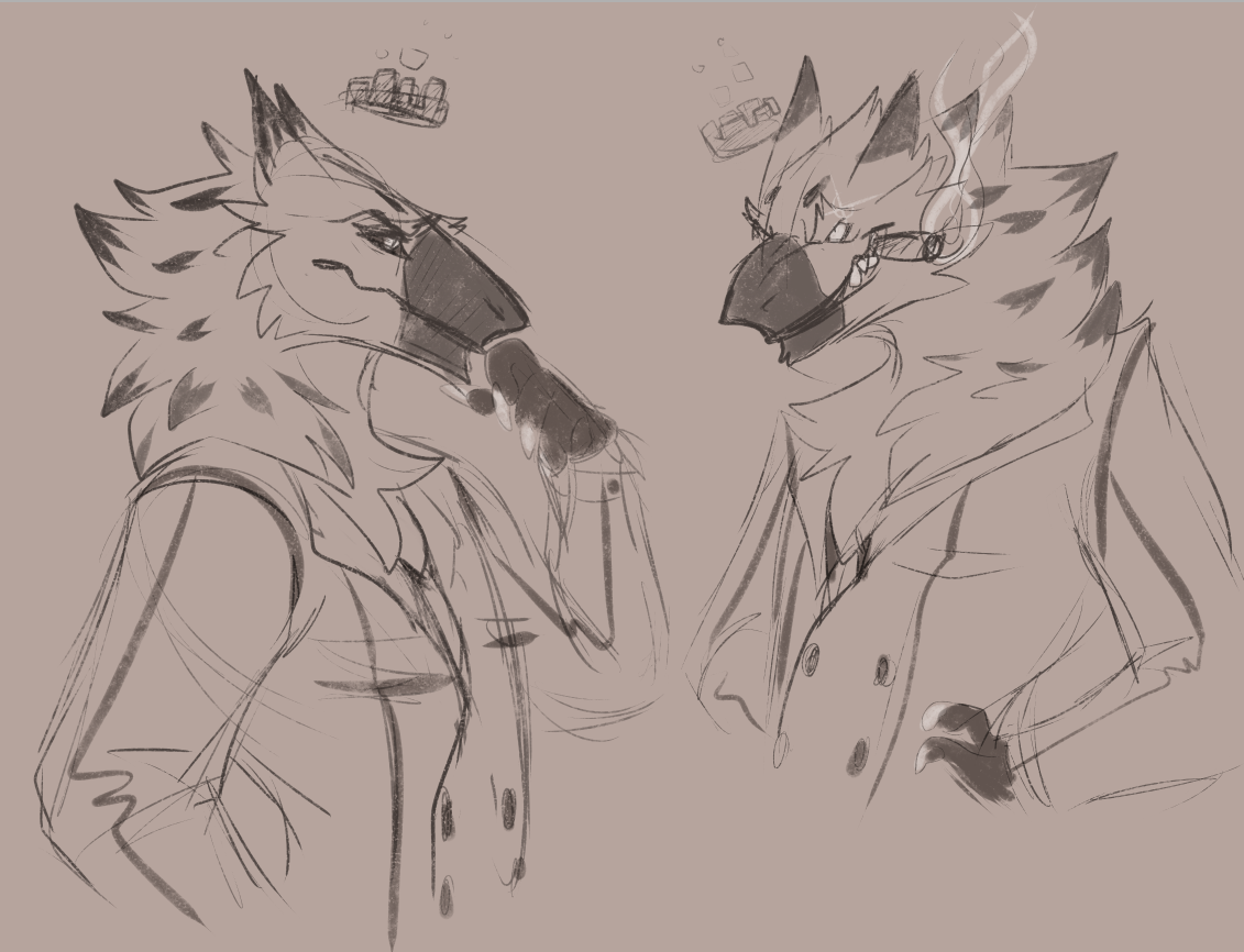 1131x866 Gift] Boss Sergal - Boss Sketch