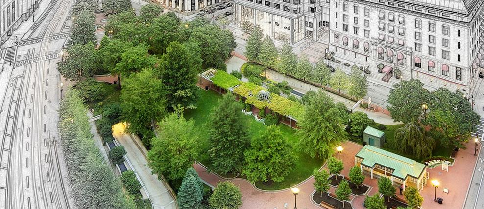 988x428 City Sketch Post Office Square Boston Society Of Architects - Boston Sketch