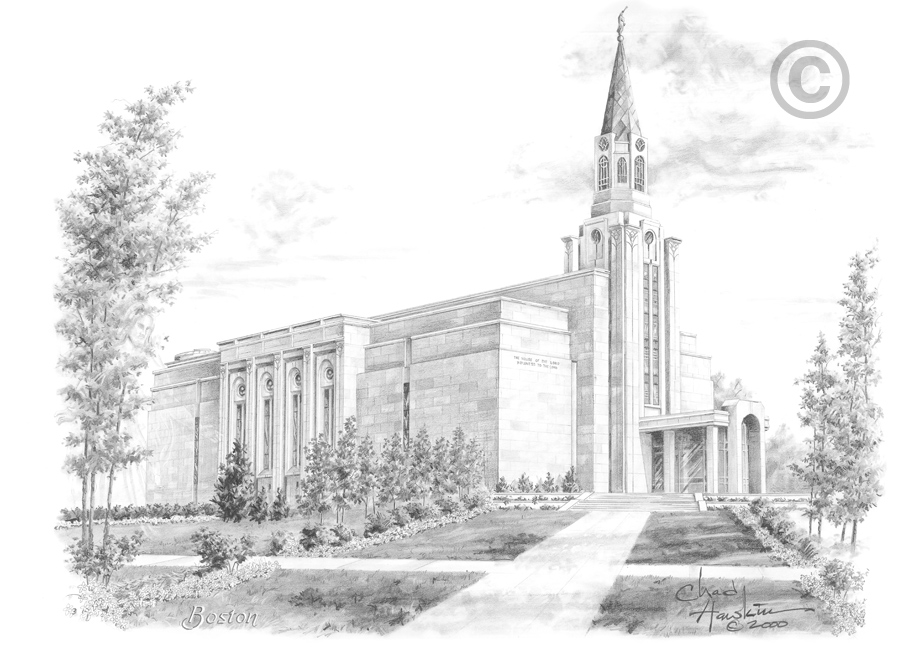 914x650 Boston Massachusetts Temple - Boston Sketch