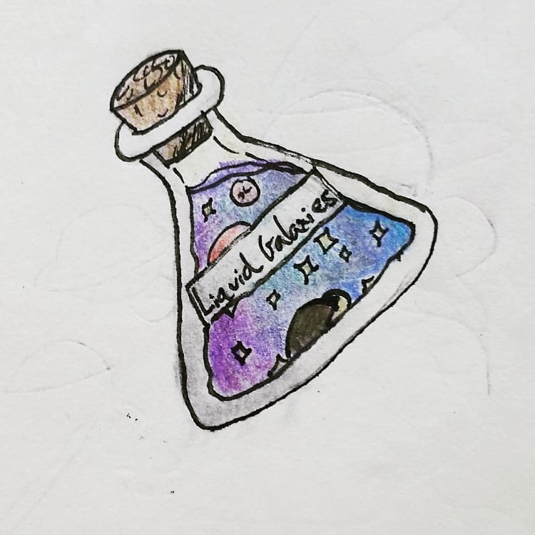 750x750 Inktober Day 4 Prompt Spell - Bottle Cap Sketch