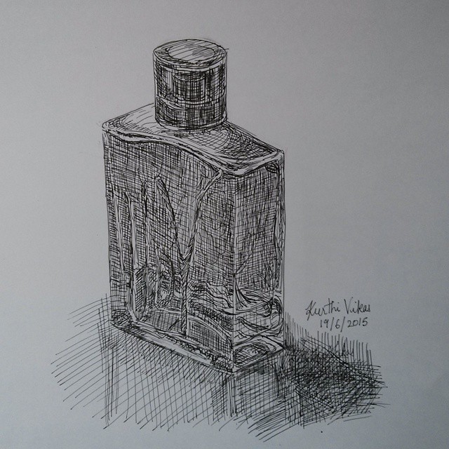 640x640 Mydailysketchbook Still Life Perfume - Bottle Cap Sketch