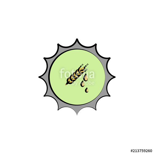 500x500 Beer Bottle Cap Colored Sketch Style Icon. Element Of Beer Icon - Bottle Cap Sketch