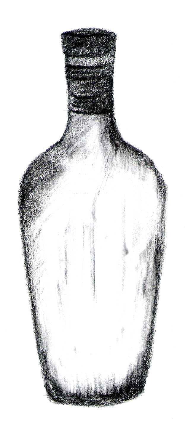 624x1472 Sketches Of Still Life @ Xinyun - Bottle Sketch