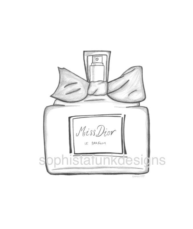 678x801 Sophistafunk Designs A4 Bow Perfume Bottle Sketch - Bottle Sketch