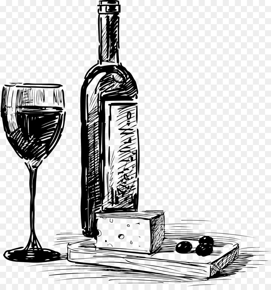 900x960 Wine Beer Common Grape Vine Happy Hour Bottle - Bottle Sketch