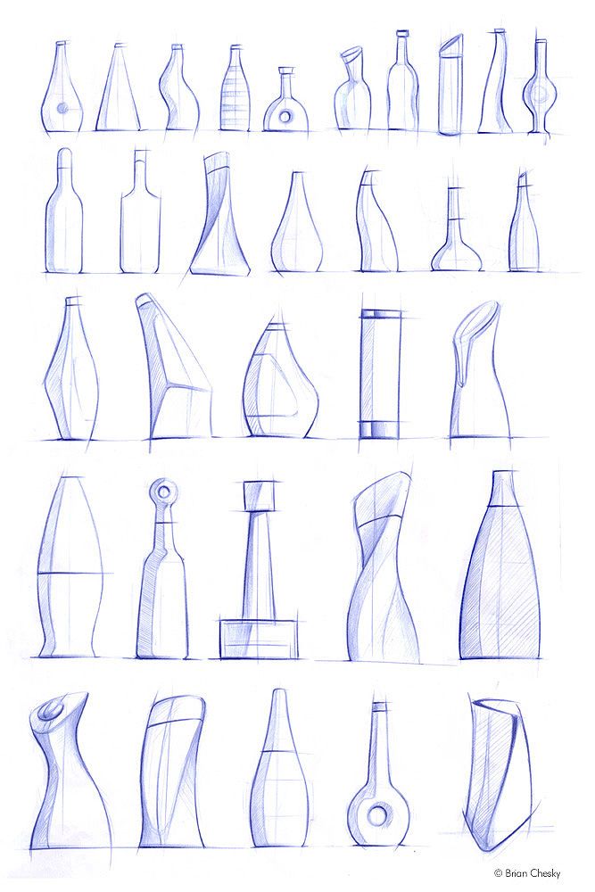 667x1000 Beautiful Bottle Sketches By Jonathan Osborne Artworks - Bottle Sketch