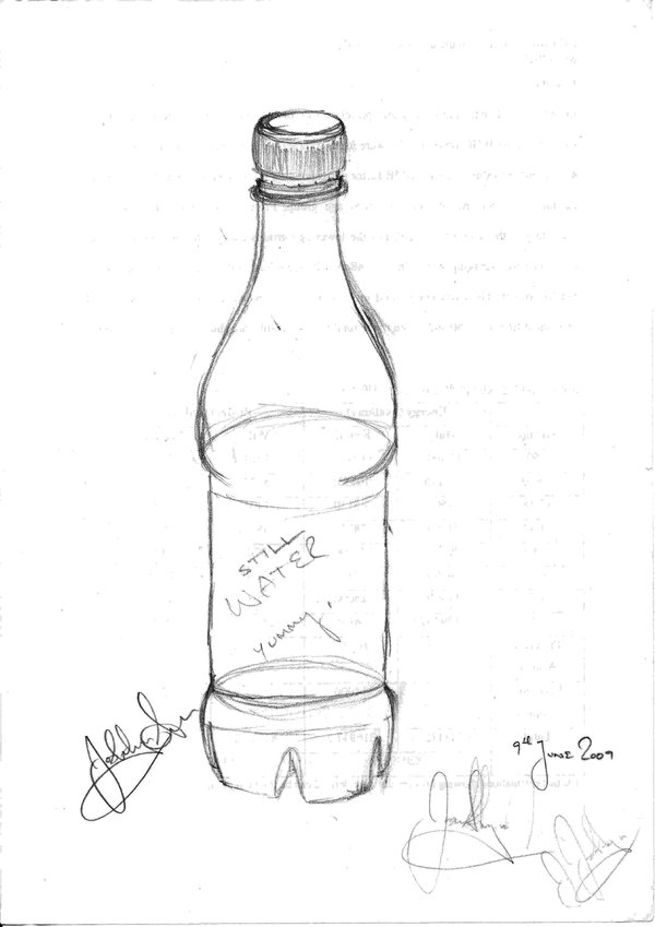 600x849 Drawn Bottle Drink Bottle - Bottle Sketch