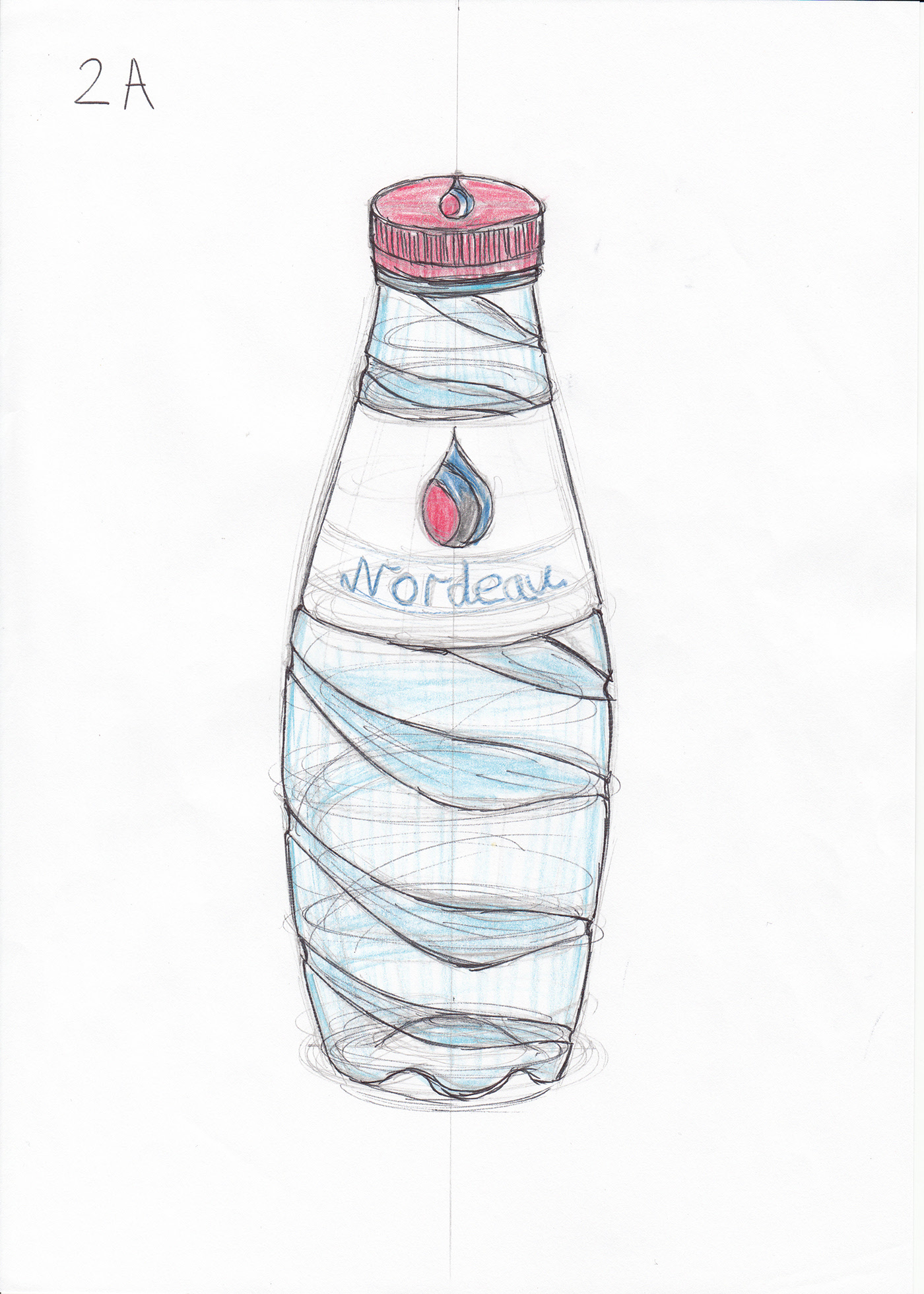 1400x1961 Nordeau Plastic Water Bottle Concept Sketches (2016) On Behance - Bottled Water Sketch