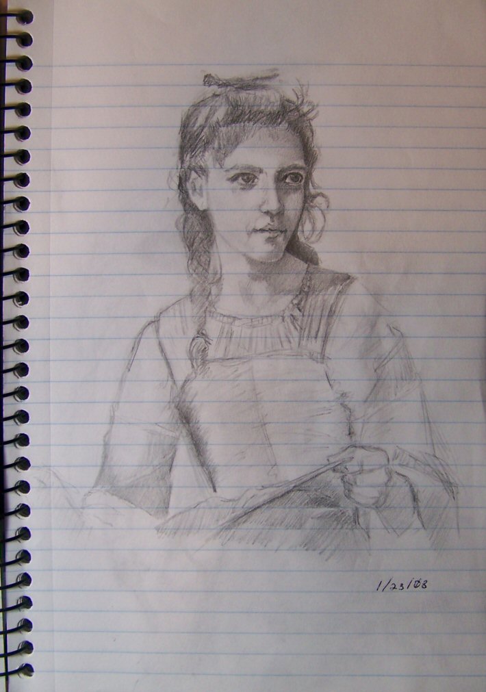 710x1011 Sketch Book Gallery Mbstudiosart - Bouguereau Sketches