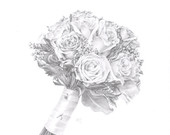 170x135 Items Similar To Custom Wedding Bouquet Drawing, Bouquet Drawing - Bouquet Sketch