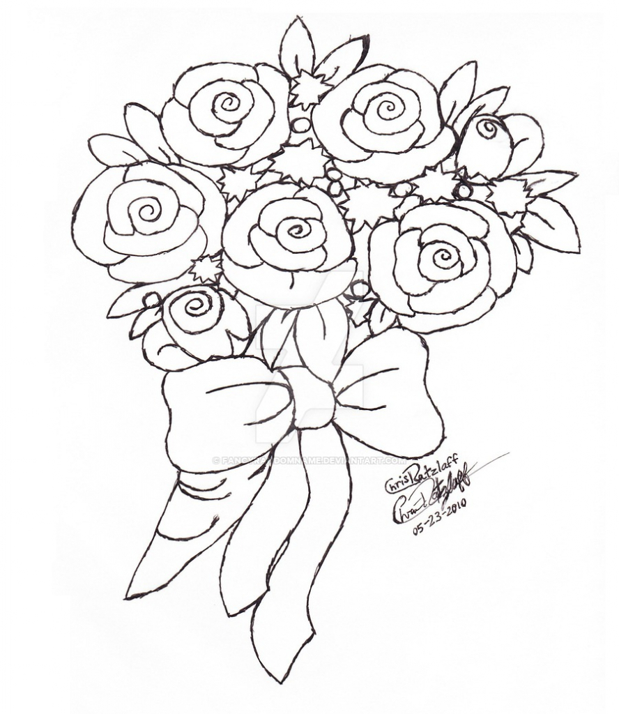 Bouquet Sketch At Paintingvalley Com Explore Collection Of Bouquet Sketch