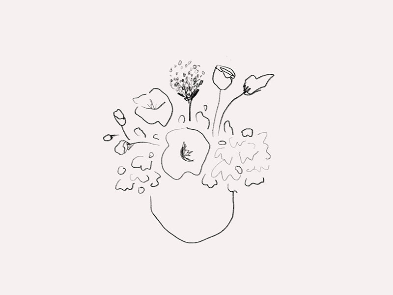 800x600 Bouquet Sketch By Alisha Mowder - Bouquet Sketch