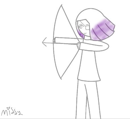 458x418 Erin And Her Bow And Arrow (Sketch) Arts And Ocs Amino - Bow And Arrow Sketch