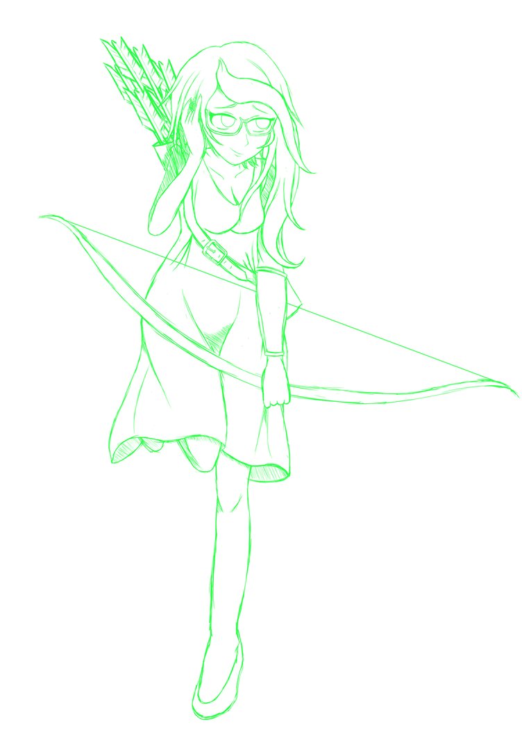 752x1063 Yashe Bow And Arrow Sketch By Yasheslp - Bow And Arrow Sketch