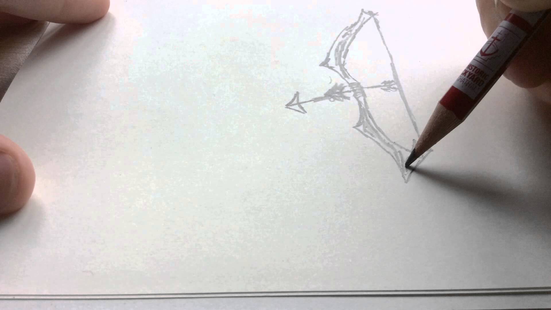 1920x1080 Simple Bow And Arrow Sketch - Bow Arrow Sketch
