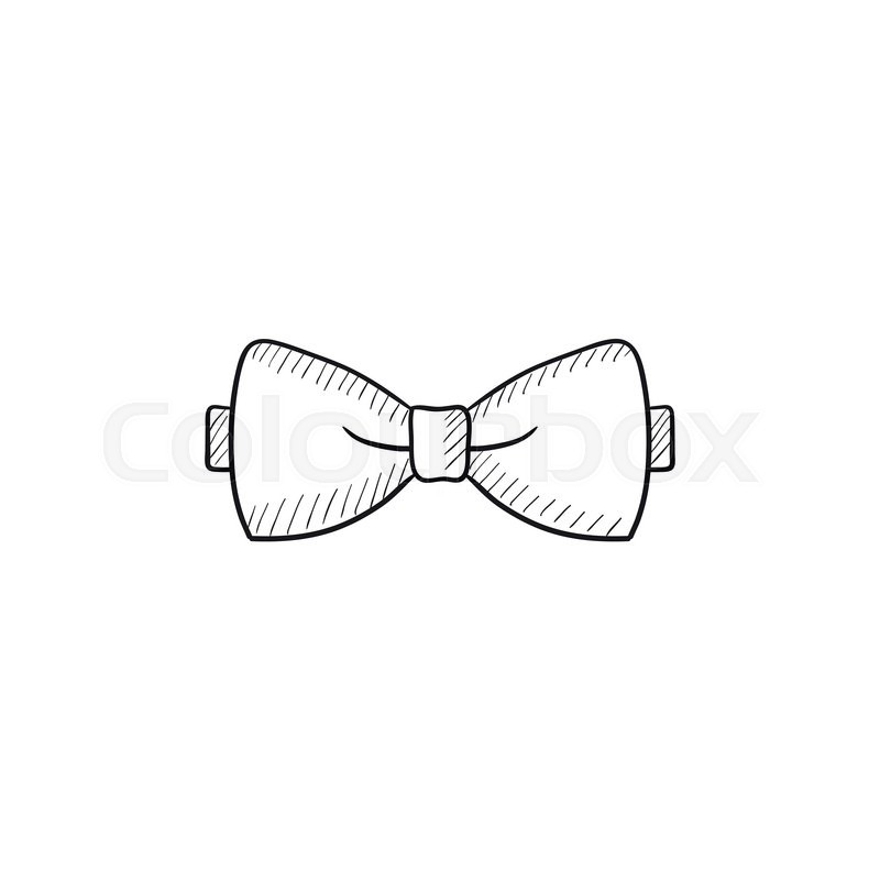 800x800 Bow Tie Sketch Icon For Web, Mobile And Infographics. Hand Drawn - Bow Sketch