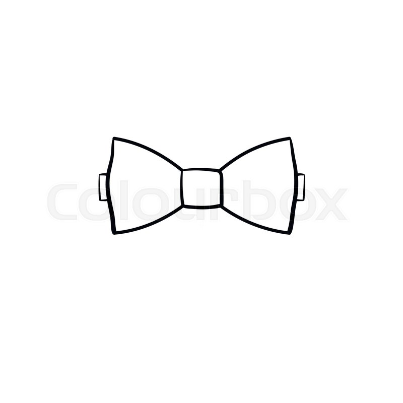 800x800 Bow Tie Hand Drawn Outline Doodle Icon. Bowtie Vector Sketch - Bow Tie Sketch