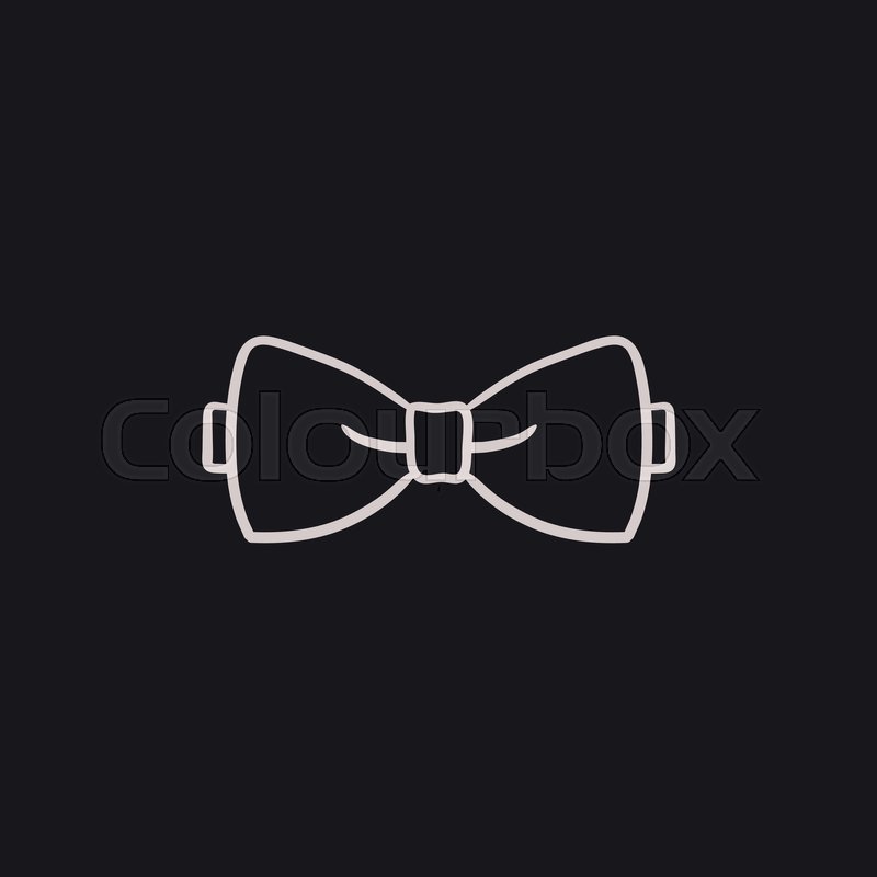 800x800 Bow Tie Sketch Icon For Web, Mobile And Infographics. Hand Drawn - Bow Tie Sketch