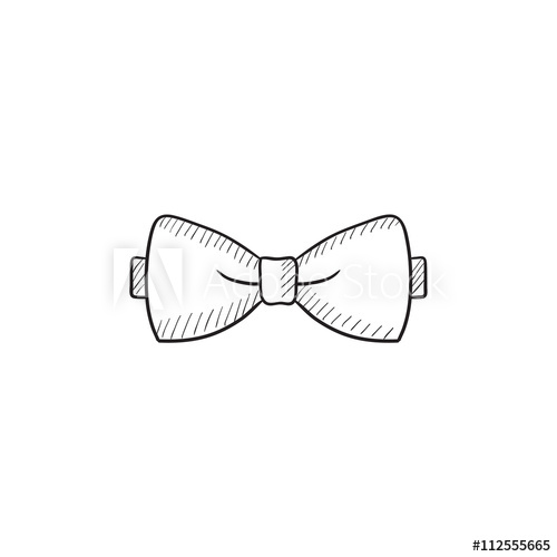 500x500 Bow Tie Sketch Icon. - Bow Tie Sketch