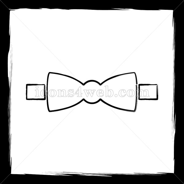 600x600 Bow Tie Sketch Icon. - Bow Tie Sketch