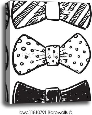 314x390 Canvas Print Of Bow Tie Sketch Barewalls Posters Amp Prints - Bow Tie Sketch
