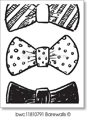 285x382 Art Print Of Bow Tie Sketch Barewalls Posters Amp Prints Bwc11810791 - Bow Tie Sketch