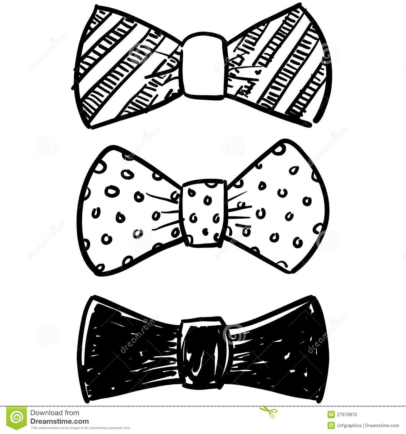 1300x1390 Bow Tie Clipart Black And White - Bow Tie Sketch