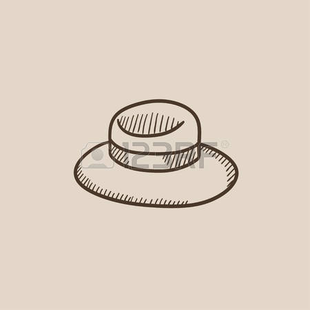 450x450 Drawn Top Hat Sketch 16 - Bowler Hat Sketch