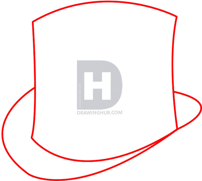 707x634 How To Draw A Hat, Step By Step, Drawing Guide, By Darkonator - Bowler Hat Sketch