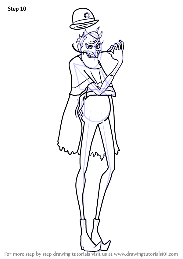 600x846 Learn How To Draw Bowler Hat Guy From Meet The Robinsons (Meet The - Bowler Hat Sketch